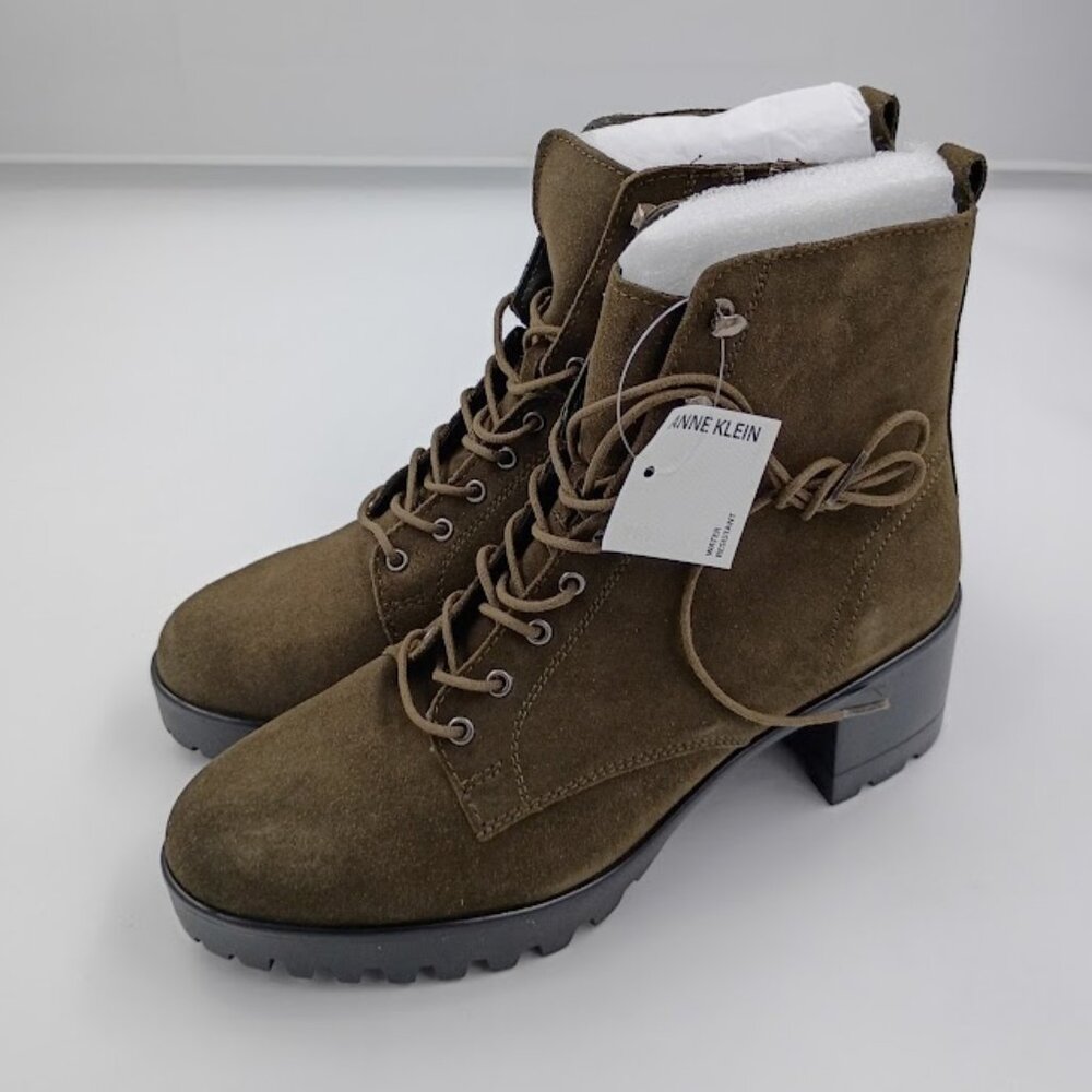 Anne Klein ABlaze Ankle Boot, Dark Olive, Women's Size 9